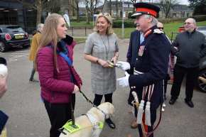 Lord-Lieutenant Simpson speaking with visitors. 